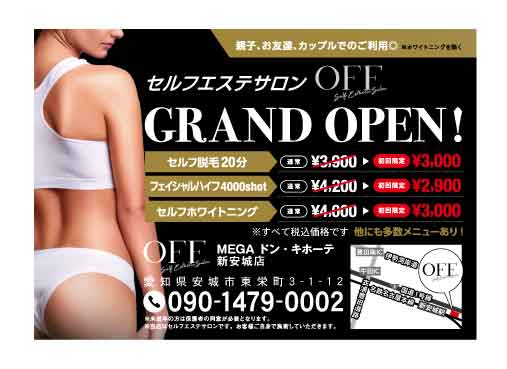 セルフエステサロンOPENポケットティッシュ